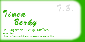 timea berky business card